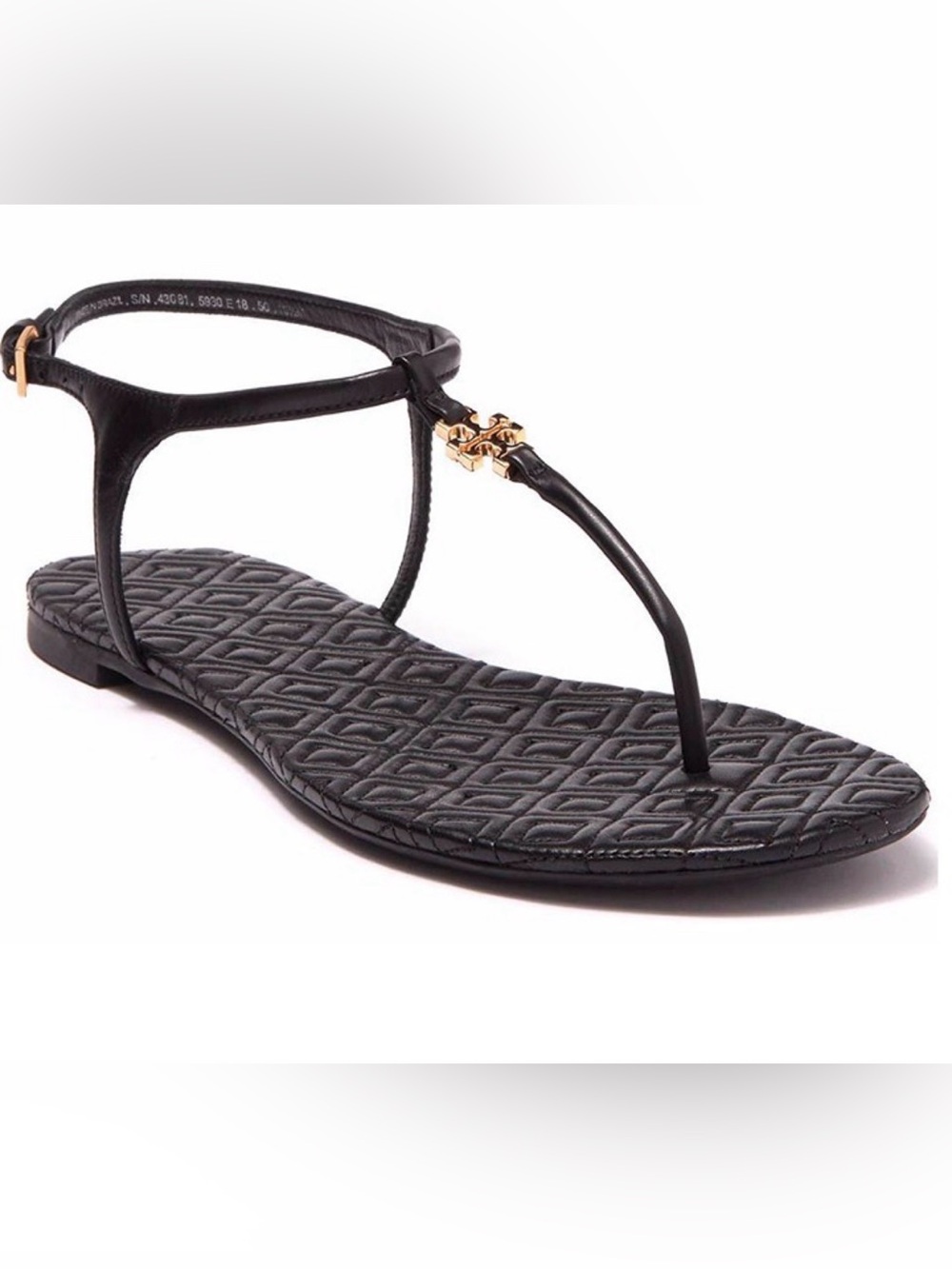 NIB Tory Burch Marion Quilted T-Strap Sandal